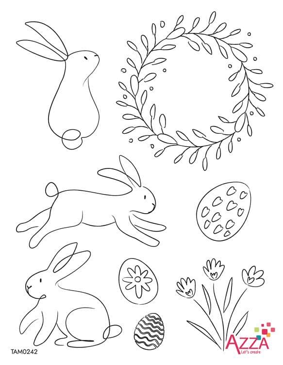 Diamantstempel 'Osterhasen'