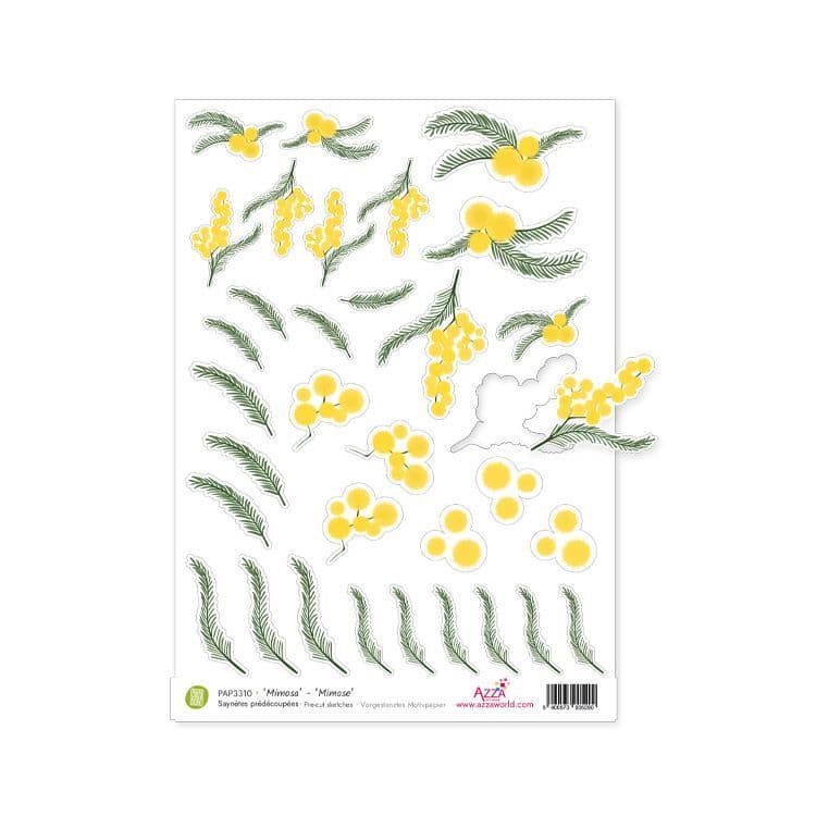 Vorgestanztes Motivpapier 'Mimose'