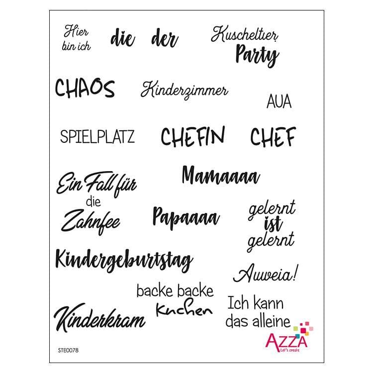 Diamantstempel 'Worte Kinderspielereien'