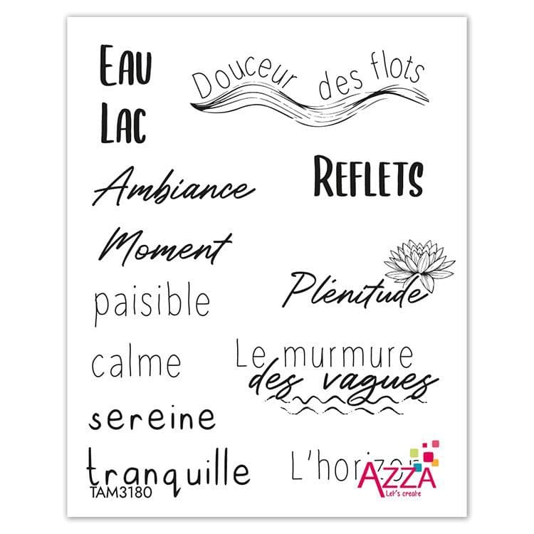 Rubinstempel 'Mots Sérénité aquatique' 🇫🇷