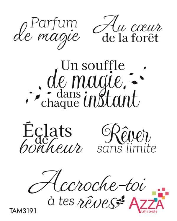 Rubinstempel 'Mots forêt enchantée' 🇫🇷