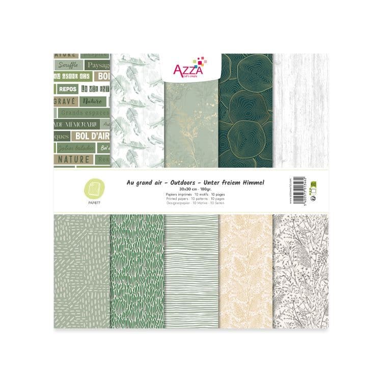 Designpapierblock 30x30 'Unter freiem Himmel'