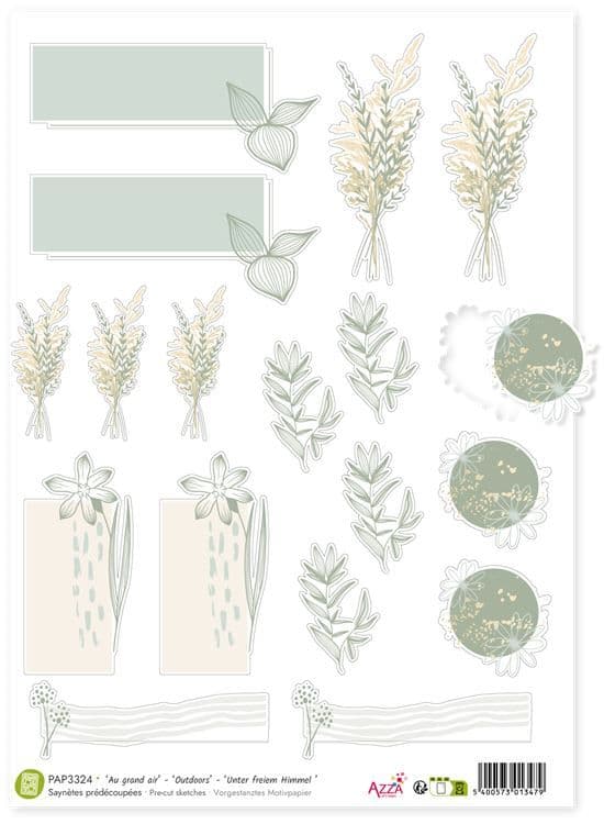 Vorgestanztes Motivpapier 'Unter freiem Himmel'