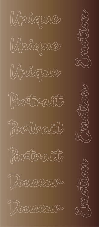 Konturenaufkleber ‘Worte Grafische Momente’ 🇫🇷