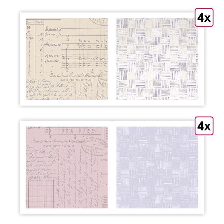 Designpapier A4 'Philatelie' (8 Stk.)