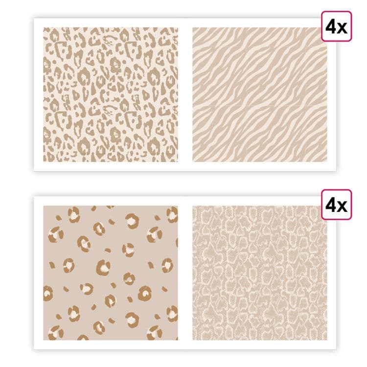 Designpapier A4 'Tierwelt' (8 Stk.)