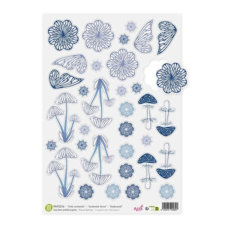 Vorgestanztes Vellum-Motivpapier 'Zauberwald'