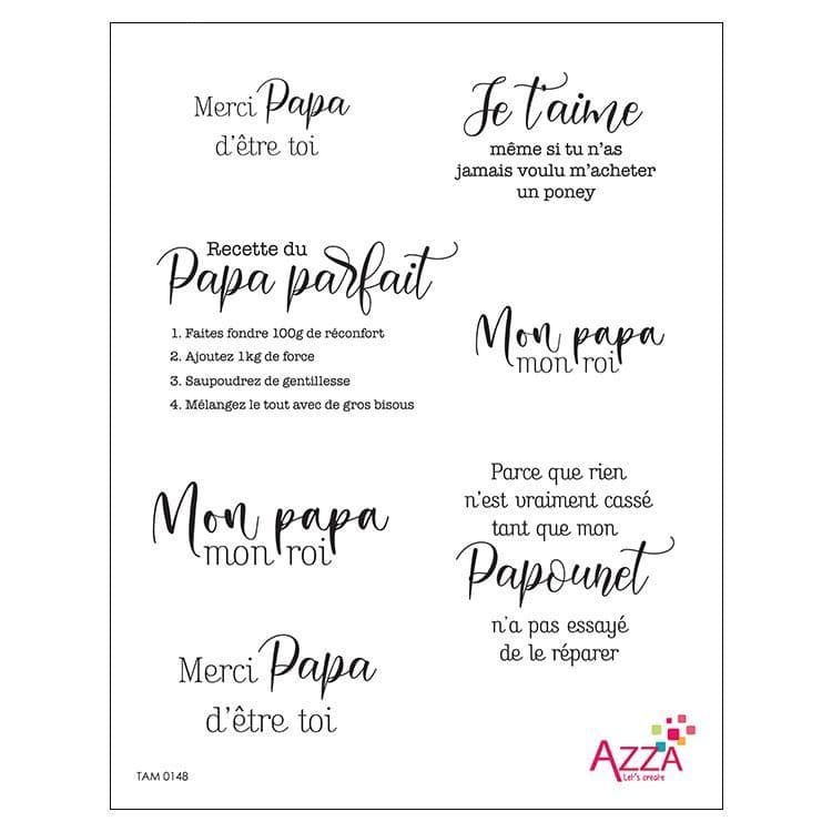 Diamantstempel 'Merci Papa' 🇫🇷