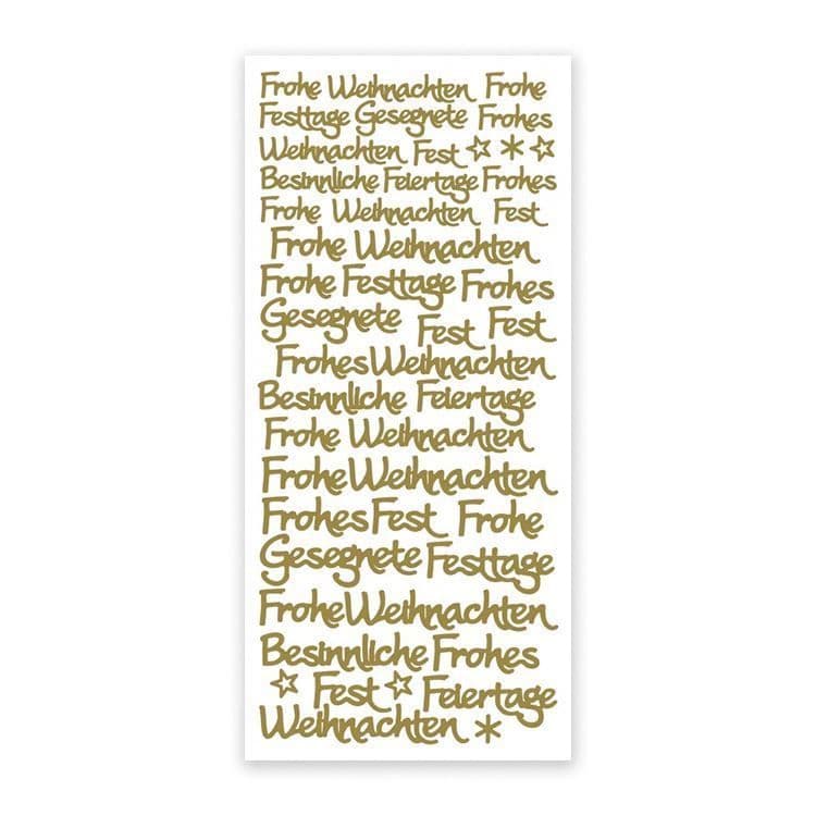 Konturenaufkleber 'Frohe Weihnachten'