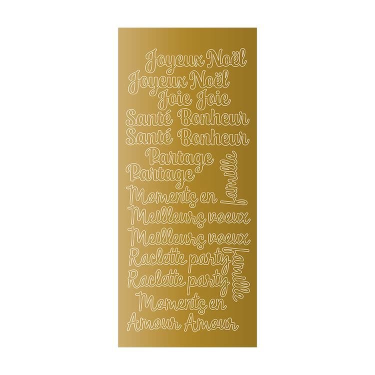 Konturenaufkleber 'Mots meilleurs voeux' 🇫🇷