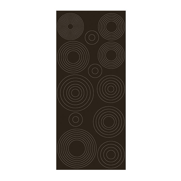 Konturenaufkleber 'Konzentrische Kreise Braun'