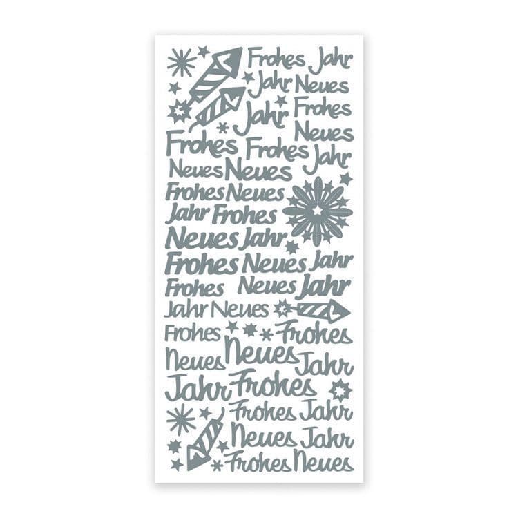 Konturenaufkleber 'Frohes Jahr'