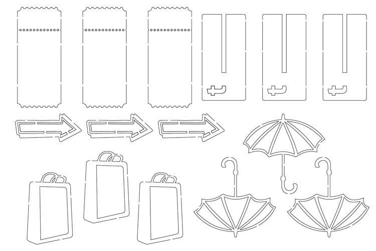 Konturenfiguren ‘Stadtspaziergang’