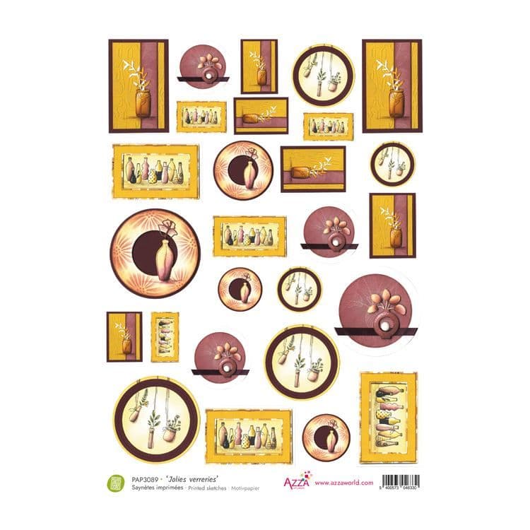 Motivpapier ‘Hübsche Glasarbeiten’