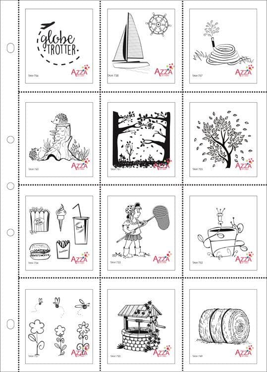 10 Einsteckhüllen (A4) - 12 Fächer 7x7
