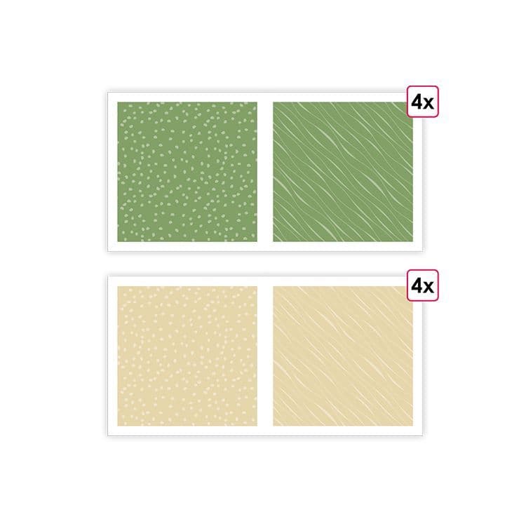 Designpapier A4 ‘Essentiell Wiese’ (8 Stk.)