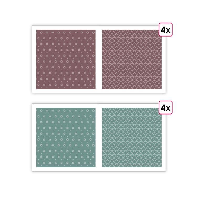 Designpapier A4 ‘Essentiell Orchidee’ (8 Stk.)