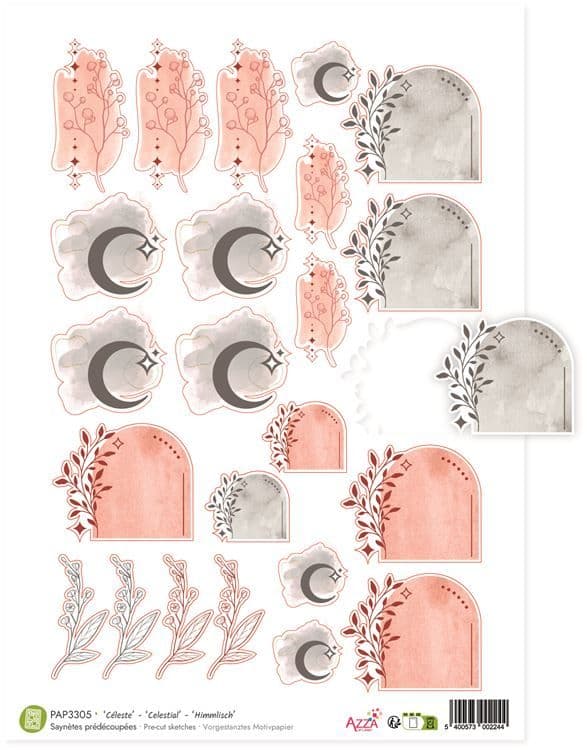 Vorgestanztes Motivpapier 'Himmlisch' (Diecut)