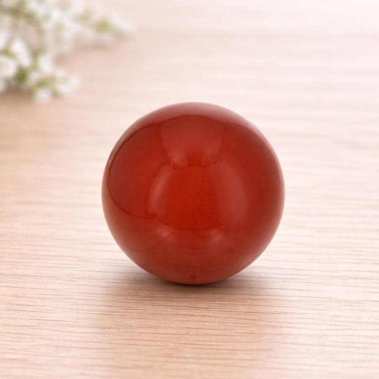Kugelförmiger Edelstein - Roten Achat – Bild 3