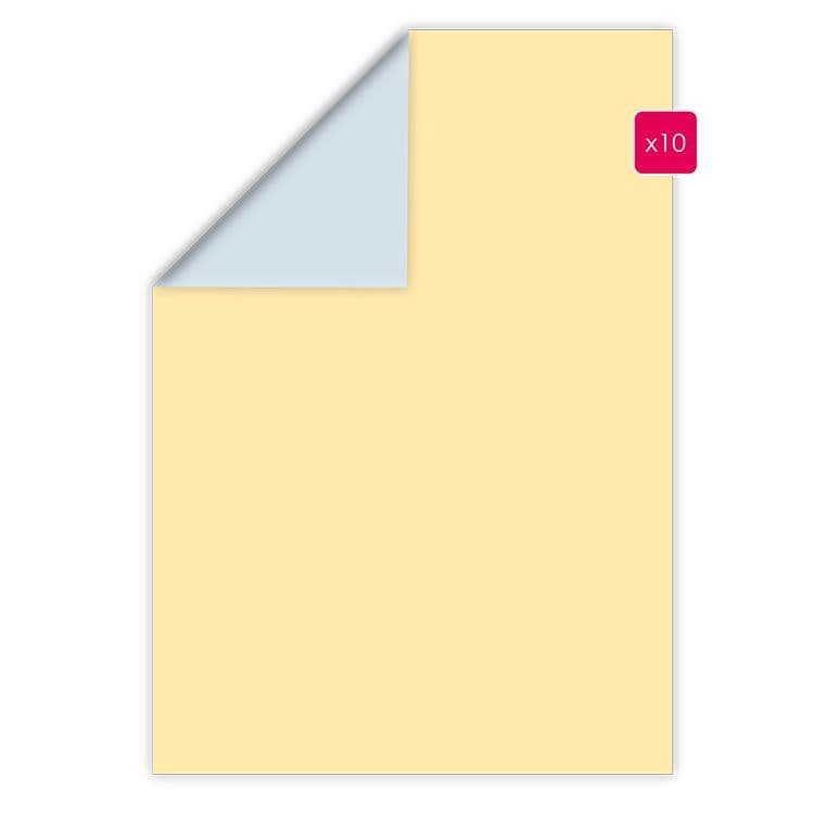 Duopapier A4 'Kaltes Blau - Stroh' (10 Stk.)
