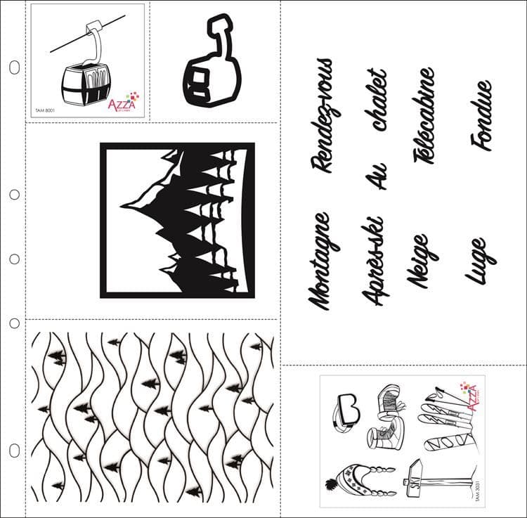 10 Einsteckhüllen Kollektion 2 (30x30) - 6 Fächer
