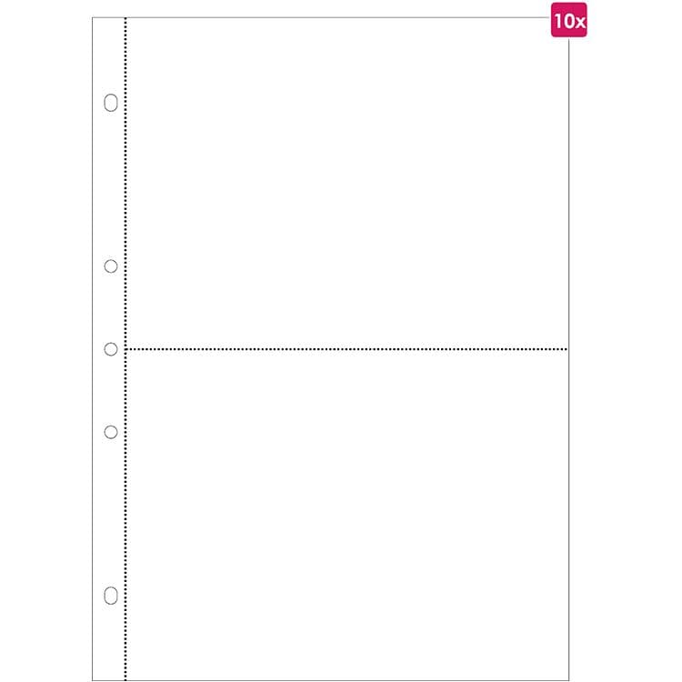 10 Einsteckhüllen (A4) - 2 Fächer 21x15.5cm – Bild 2