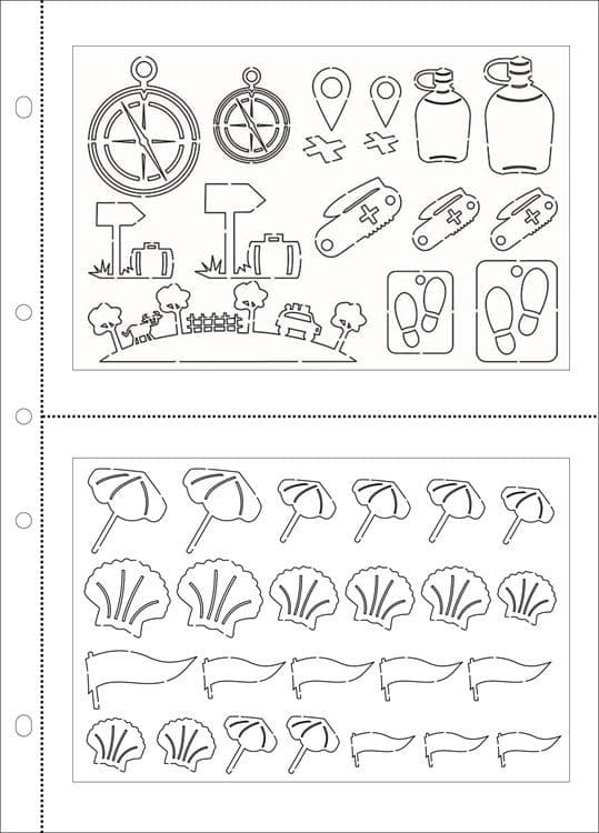 10 Einsteckhüllen (A4) - 2 Fächer 21x15.5cm