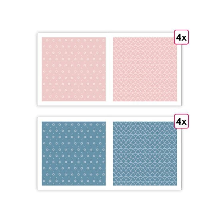 Designpapier A4 'Essentiell Rosa Sakura' (8 Stk)