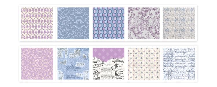 Designpapierblock 30x30 ‘Essentiell Rokoko’ – Bild 2