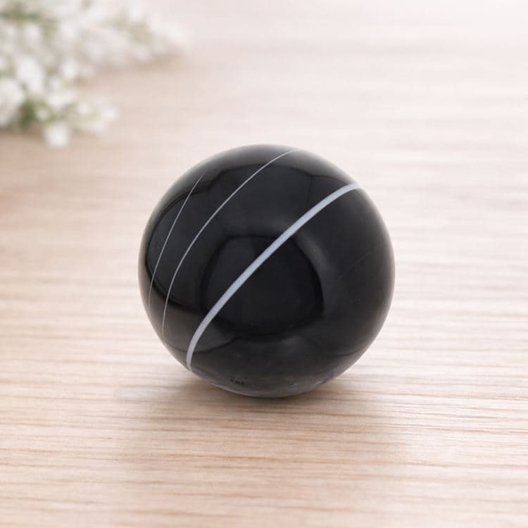 Kugelförmiger Edelstein - Onyx – Bild 3