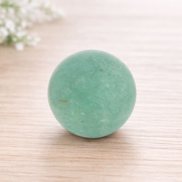Kugelförmiger Edelstein - Grüner Aventurin – Bild 3