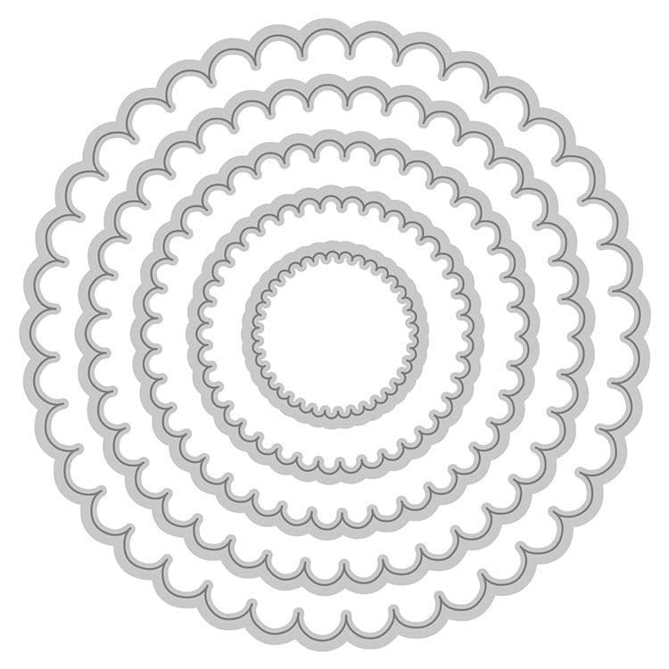 Konzentrische Stanzformen 'Kreise mit Wellenrand' (3-11 cm)