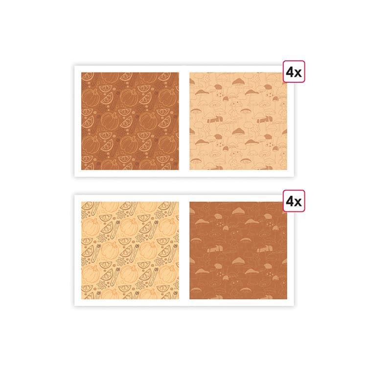 Designpapier A4 'Herbstliche Köstlichkeiten' (8 Stk.)