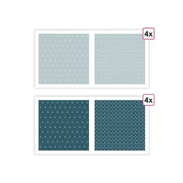 Designpapier A4 'Essentiell Blaugrau' (8 Stk.)