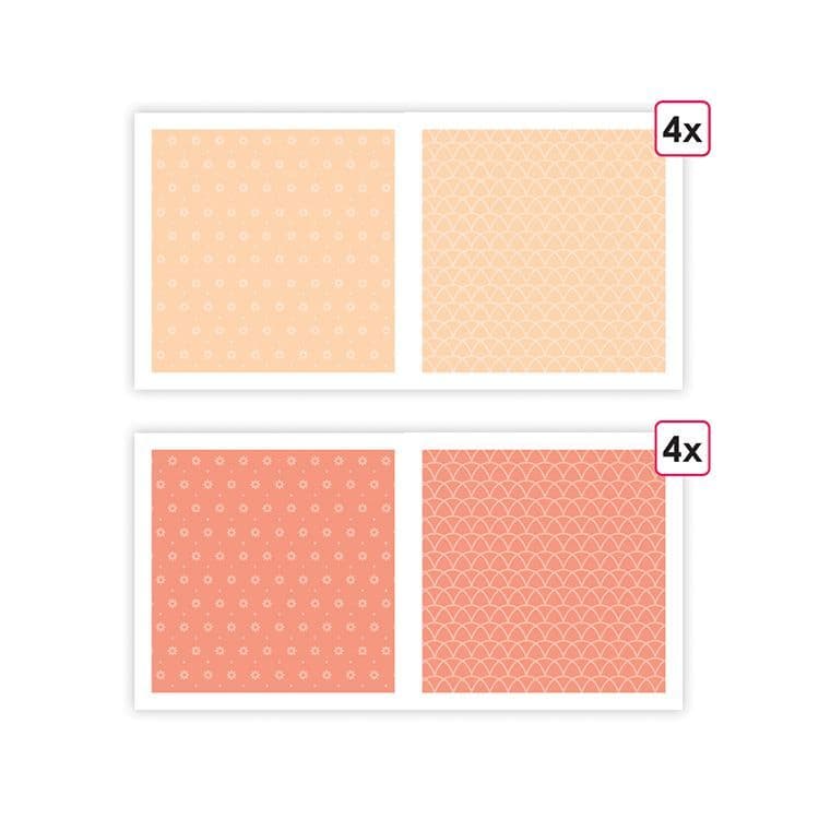 Designpapier A4 'Essentiell Pfirsich' (8 Stk.)