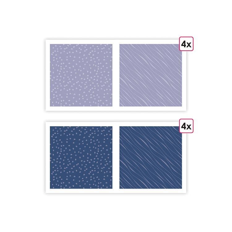 Designpapier A4 'Essentiell Hortensia' (8 Stk.)
