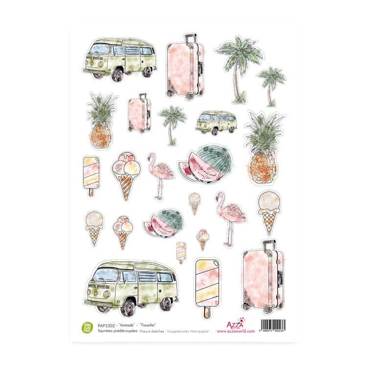 Vorgestanztes Motivpapier 'Nomade'