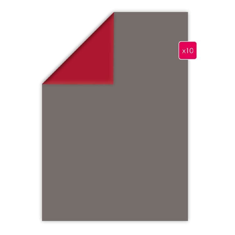 Duopapier A4 'Schiefer- Kirsche' (10 Stk.)