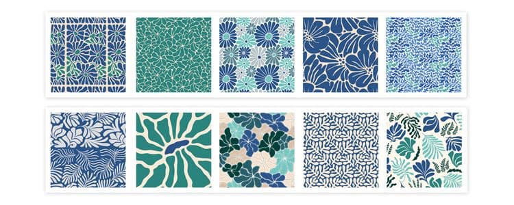 Designpapierblock 30x30 ‘Essentiell blumig’ – Bild 2