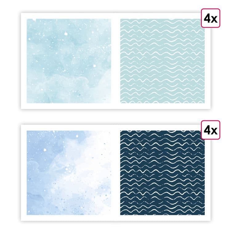 Designpapier A4 ‘Ruheoase’ (8 Stk.)