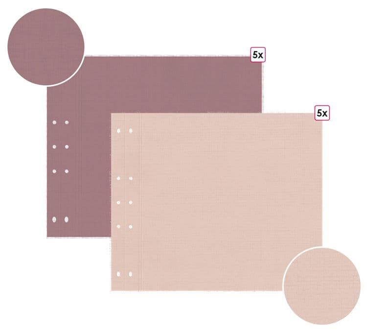 Designpapierseiten 30x30 'Muskat & Indische Rose'