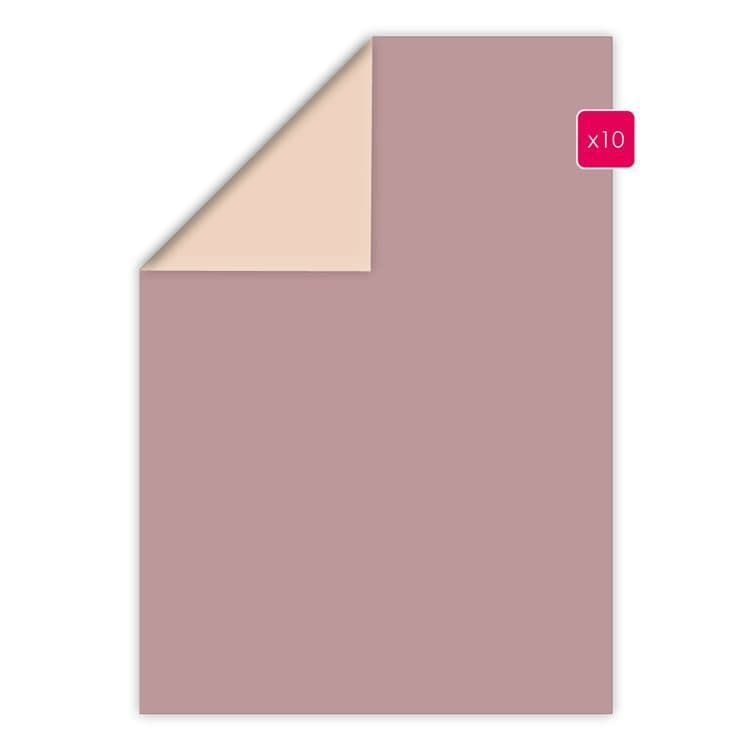 Duopapier A4 ‘Indische Rose - Muskatnuss’ (10 Stk.)