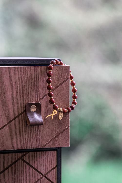 Jaspis-Armband „Pink Ribbon” – Bild 2