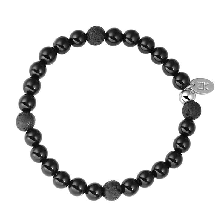 Armband Onyx & Lavastein