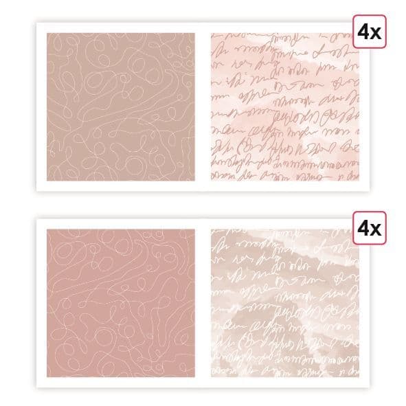 Designpapier ‘Lyrische Poesie’ (8 Stk.)