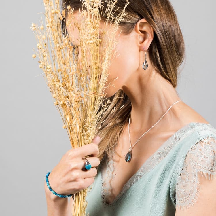 Armband Blauer Achat – Bild 3