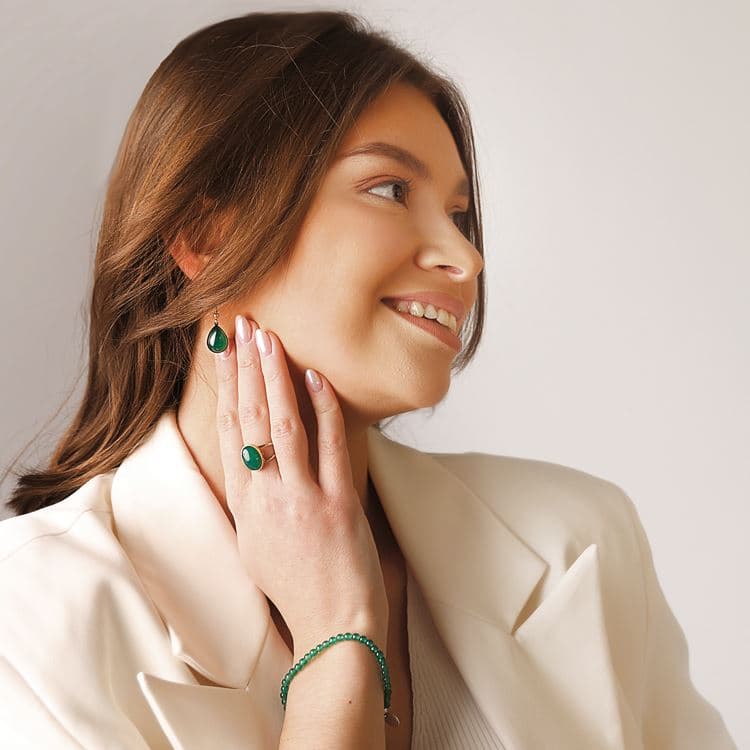 Bouton à visser chrysoprase – Bild 2