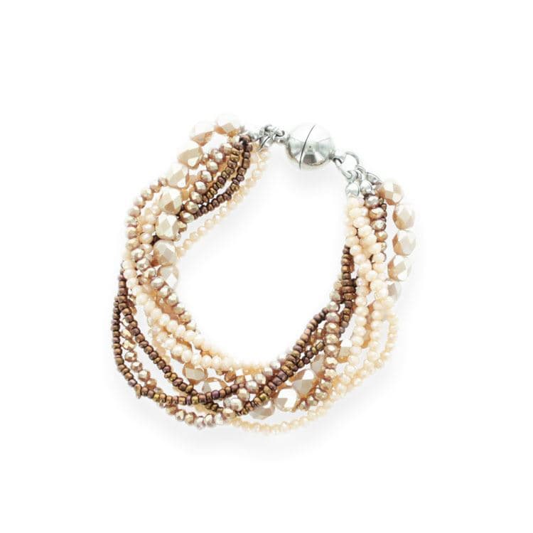 Bracelet rangs beiges – Bild 3