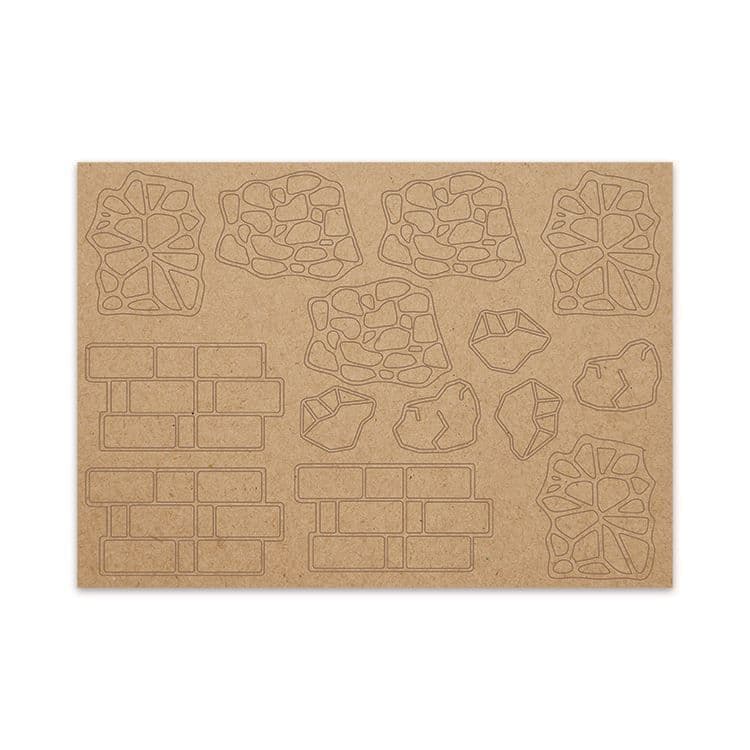 Kraft-Konturenfiguren ‘Mineralische Textur’