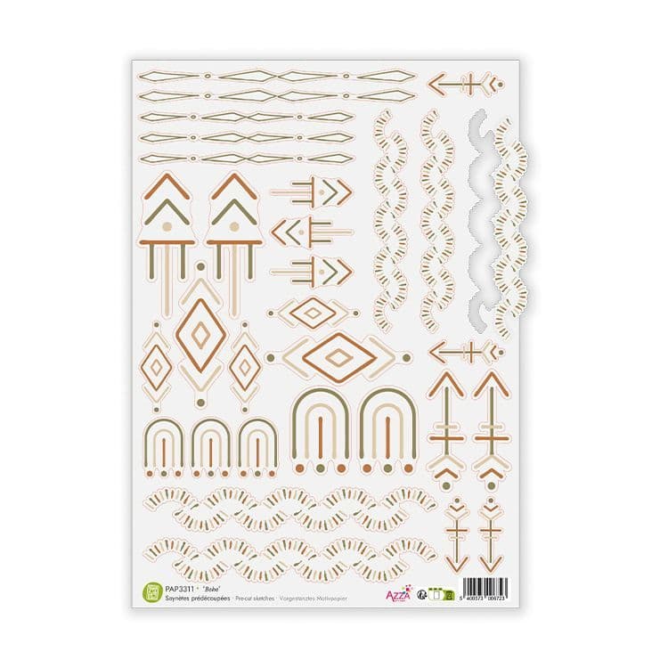 Vorgestanztes Vellum-Motivpapier 'Boho'